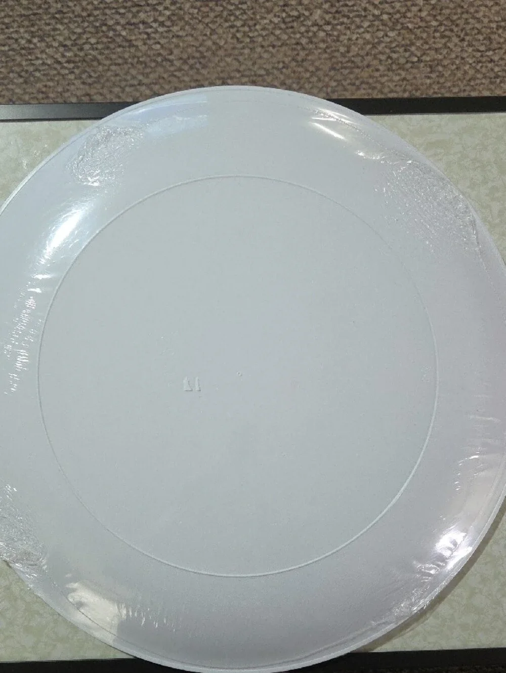 Sigrid Olsen Decorative Plastic Platter Plate in Teal & Burgundy- Set Of 3